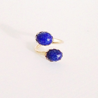 Royal blue wraparound ring
