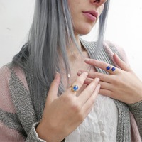 Royal Blue Wraparound Ring - Thumbnail 4