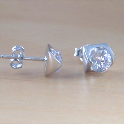 925 crystal zirconia stud earrings/cz square stud earrings/clear cz crystal jewelry/cz crystal jewellery/cz crystal jewelery/crystal studs
