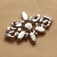 Vintage Style Glass Crystal Rhinestone Wedding Bridal Bride Gift Brooch Pin - Thumbnail 1