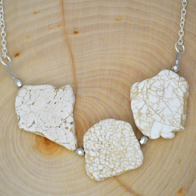 Howlite statement necklace  - Thumbnail 5