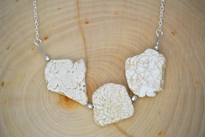 Howlite Statement Necklace 