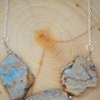 Sea Sediment Jasper Statement Necklace - Thumbnail 1