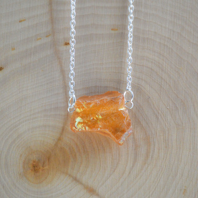 Luster stone nugget necklace - Thumbnail 3
