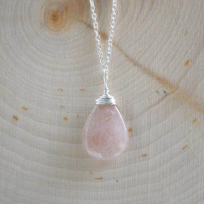 Rose quartz necklace