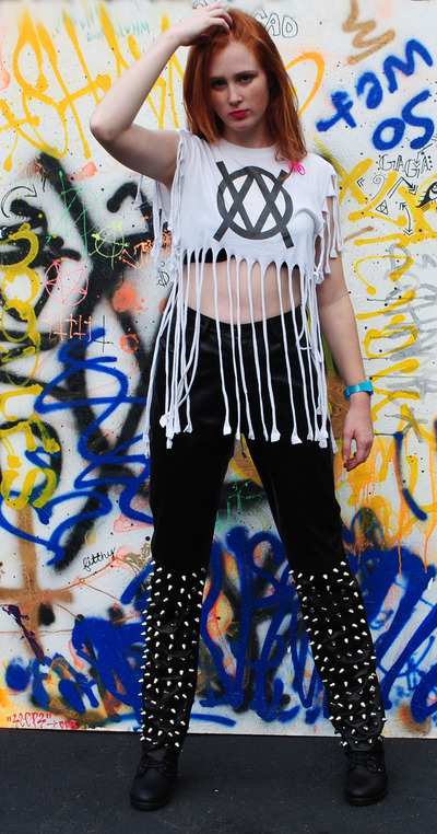 Spiked Leather Pants