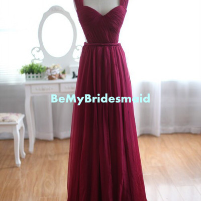 Charming burgundy sweetheart bridesmaid dress, burgundy prom dress 2016, prom dresses 2016,burgundy prom gowns