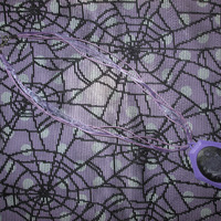 Lilac Coffin Necklace with Black and Purple Rose Cameo  - Thumbnail 1