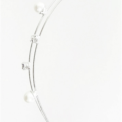 Korean diamond and pearl hair band