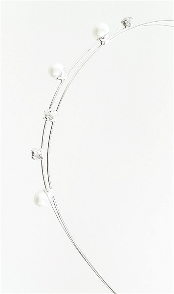 Korean diamond and pearl hair band