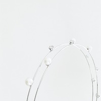 Korean diamond and pearl hair band - Thumbnail 2