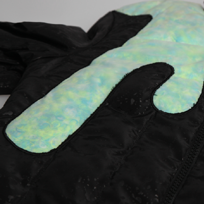 Punk rave glow in dark black autumn jacket py-128