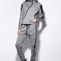 PUNK RAVE GREY BLACK FISH WING FIGURED CASUAL SUIT PY-150 - Thumbnail 1