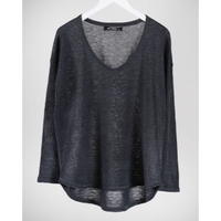 Charcoal Knit Top - Thumbnail 1
