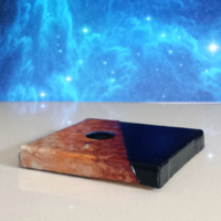 Mercury Retrograde in Virgo II | Mixed Media on Canvas | 3"x3" Original Painting - Thumbnail 3