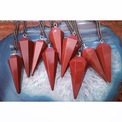 Good vibes red jasper pendulum