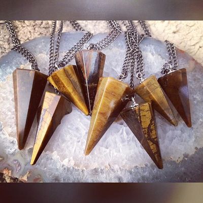 Good vibes tigers eye pendulum