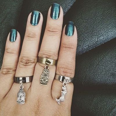 Petite charm rings