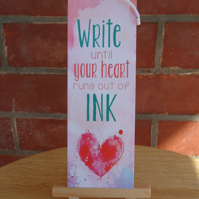 "write" 2x6 inch bookmark