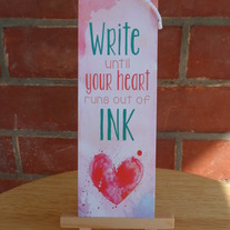 "Write" 2x6 inch bookmark