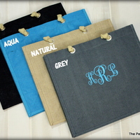 Burlap Tote Bag - Thumbnail 1
