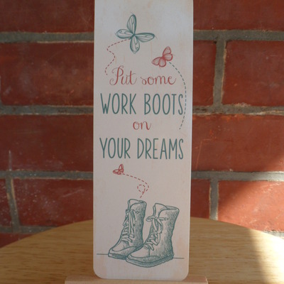 "work boots" 2x6 inch bookmark - Thumbnail 3
