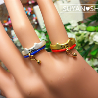 Cute cat Shiba Inu bells ring sets(blue+red) - Thumbnail 1