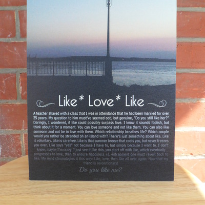 8 x 10" canvas mini - like love like