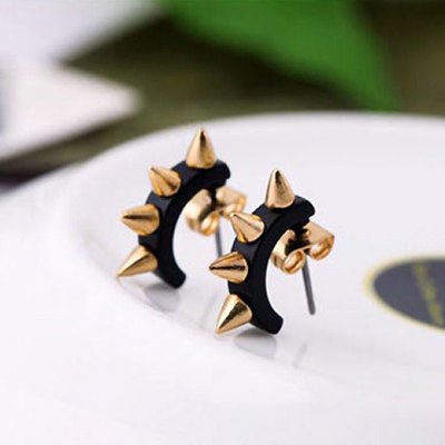  Stainless Steel U Sharp Awl Spikes Earrings