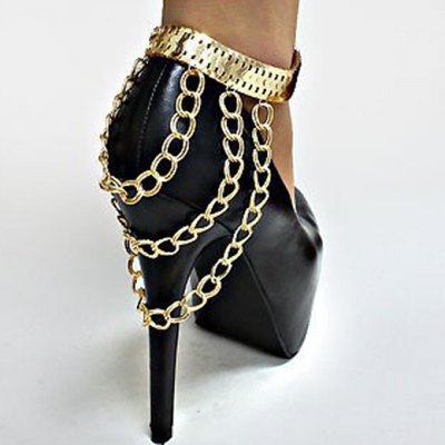 Punk Link Tassel Design Anklet For Women