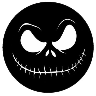 Jack skellington 2.25" pin back button