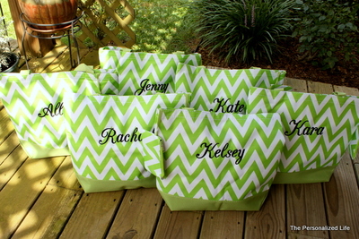 Set of 6 Printed Tote Bags