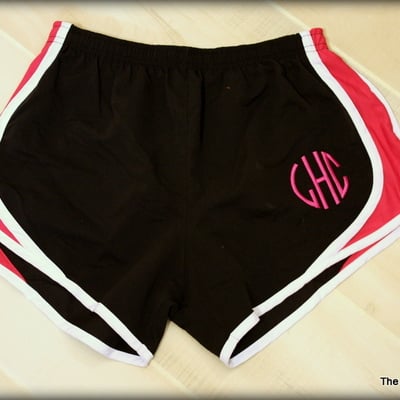 Monogrammed running shorts