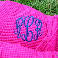 Monogrammed Cotton Robe - Thumbnail 1