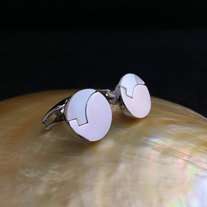 Mother of Pearl Cufflinks, Wedding Cufflinks with Mother of Pearl inlay, Mens Cufflinks, Unique Cufflinks