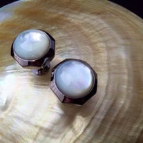 Mother of Pearl Cufflinks, Wedding Cufflinks with Mother of Pearl inlay, Mens Cufflinks, Unique Cufflinks