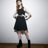 PUNK RAVE BLACK SILK PARTY DRESS PQ-089 - Thumbnail 2