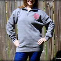 Comfort Colors 1/4 Zip Monogrammed Sweatshirt - Thumbnail 3