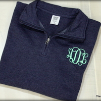 Comfort Colors 1/4 Zip Monogrammed Sweatshirt - Thumbnail 1