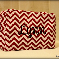 Chevron Cosmetic Bag - Thumbnail 2