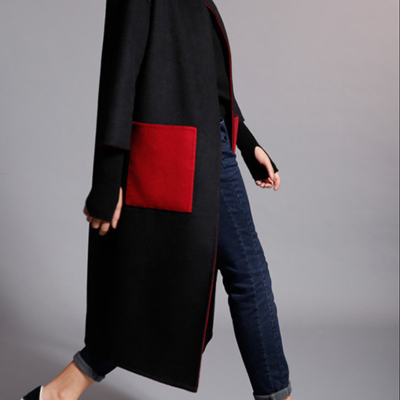 Newbefore red and black reversible woolen t8801e3508