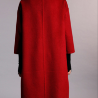 NEWBEFORE RED AND BLACK REVERSIBLE WOOLEN T8801E3508 - Thumbnail 4