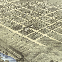 Des Moines, Iowa in 1868 - Bird's Eye View Map, Aerial map, Panorama, Vintage, Antique, Reproduction, Giclée, Fine Art, Wall Art, History - Thumbnail 3