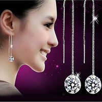 Swarovski Thread Earrings  - Thumbnail 2