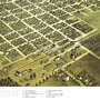 Bloomington, Illinois in 1867 - Bird's Eye View, Map, Aerial, Panorama, Vintage, Antique, Reproduction, Giclée, Fine Art, Wall Art, History-2