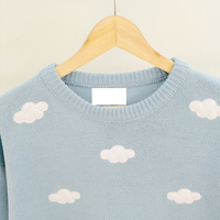 Sweet blue sky white clouds pullovers - Thumbnail 4