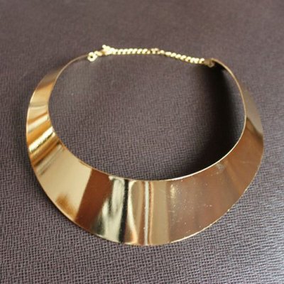 Punk exaggerated style crescent shape shining women's necklace