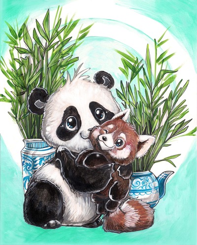 Panda Red Panda print