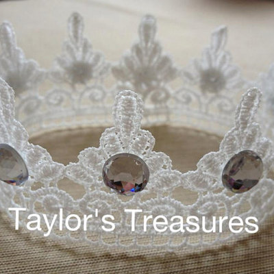 Taylors treasures - lace princess crown - any color - any size