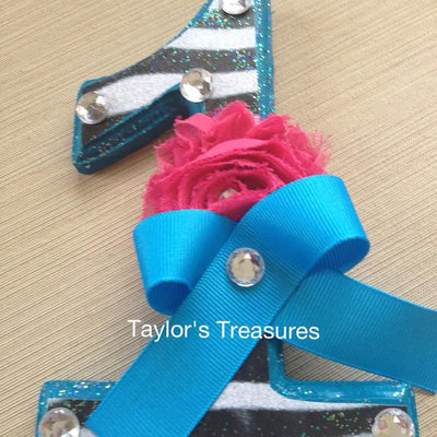 Taylors treasures - 1st 2nd 3rd birthday photo prop - cake topper - cake smash - can be done in any pattern or theme - perfect for photo